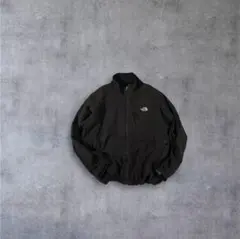 ノースフェイス ソフトシェルジャケット XL 黒 刺繍ロゴ フリース裏地