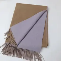 そごう西武 オリジナル 大判ストール リバーシブル ウール100% 美品