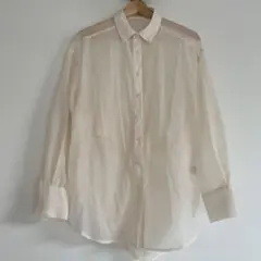 【美品】ナイスクラップ　長袖シャツブラウス　シアーシャツ