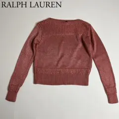 良品　RALPH LAUREN ラルフローレン　ニット　セーター　ピンク系　XS