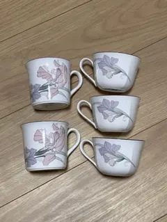 ノリタケ NEW DECADE カップ5客セット 花柄 コーヒーカップ 日本製