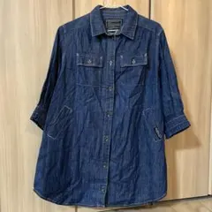 BREEZE デニム ワンピース 八部袖