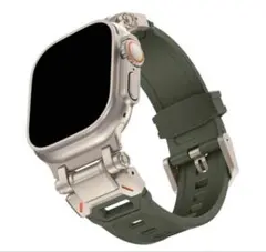 チタン×グリーン apple Watchバンド 49/46/45/44/42mm