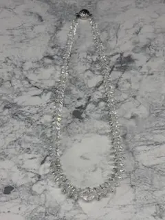 本水晶 水晶 ネックレス GSILVER 多面カット クリスタル
