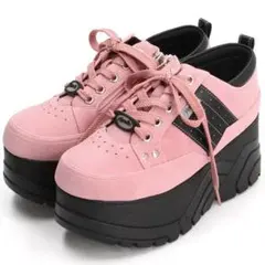 kawaii♡ 24cm YOSUKE 厚底スニーカー　ブラックピンク