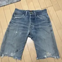 Lee ライトブルー ショートパンツ ダメージ加工