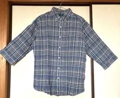 Navy SlimFit チェックシャツ　メンズ XLサイズのサムネイル