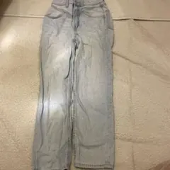 H&M ライトブルーデニム ストレートパンツ EUR 32