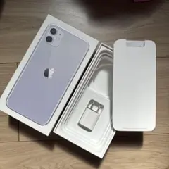 Apple iPhone 11 128GB パープル 箱　充電プラグ付き