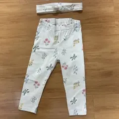 H&M 花柄レギンスとヘアバンドセット