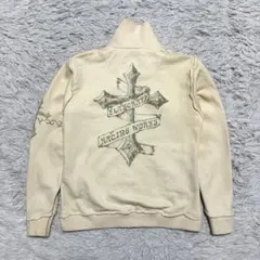 00s Y2K vintage加工 切替 ストレッチ ジャケット 十字架 平成