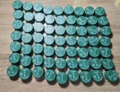 濃い緑色 ペットボトルキャップ 63個 生茶