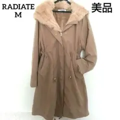 美品　ディエイト RADIATE ベージュ ファー付きモッズコート 2way M