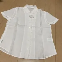 タグ付き新品　マドモアゼルノンノンパパス　シャツ　半袖　Ｌ　麻100% ブラウスのサムネイル