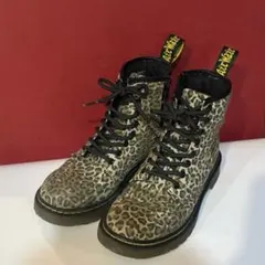Dr.Martens 　レオパード柄キッズブーツ　19.5cm