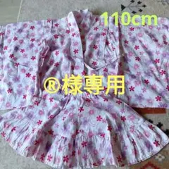 キッズ浴衣　浴衣ドレス　セパレート　ピンク　桜