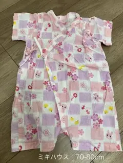 ミキハウス 甚平 70-80cm 花柄