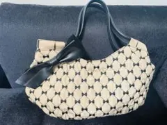 【値下げ！】TOCCA 編み込みデザイン トートバッグ ベージュ×黒