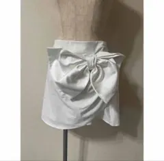 ZARA ショートパンツ ホワイト ビッグリボン Lサイズ