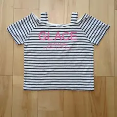C.O.L.Z.A ストライプ オフショルダー Tシャツ M
