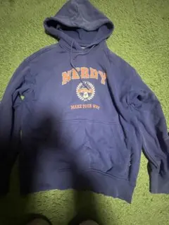 NERDY ネイビー フード付きパーカー y2k 古着