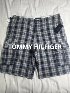 TOMMY HILFIGEチェック リネンショーツ 34