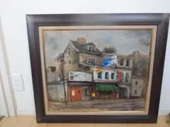 真作】絵画 鈴木延雄 油彩10号 街角商店の記憶 建物の表情 W198 - メルカリ