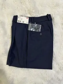 UNIQLO　ユニクロ　タックワイドパンツ　丈長め　ネイビー　Sサイズ