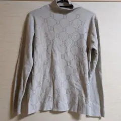 リブ編み 長袖ニット M-L