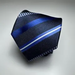 ネイビー ストライプ ネクタイ