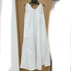 ZARA ノースリーブ ロングワンピース ホワイト XS