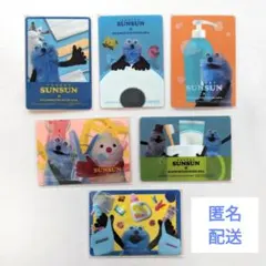 パペットスンスン　マツキヨココカラ　クリアカード付きステッカー　コンプリート6枚