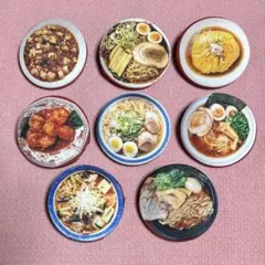 中華　らーめん　ブローチセット　8個　バラ売り可