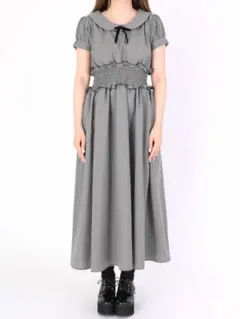 Ank Rouge アンクルージュ グレンチェックロングワンピース