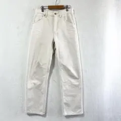 【UNIQLO U】ホワイトデニム ストレートパンツ カジュアル コットン 白