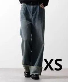 CLEL ヴィンテージデザインロールアップデニムパンツ