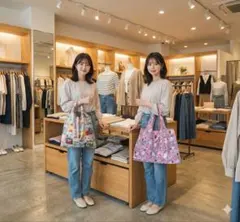 人気2点セット　スヌーピー エコバッグ 折りたたみ 大容量 オシャレ インポート