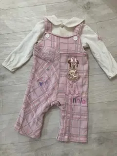 ミニー チェック柄ロンパース80サイズ