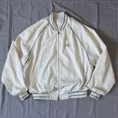 80s USA製 King Louie ブルゾン サイドライン 緑白 XL 生成