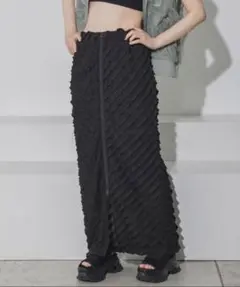 JEANASIS カットフリルZIPナロースカートのサムネイル