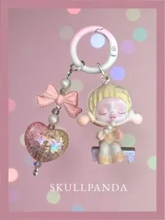 ★☆ SKULLPANDA キーホルダー　☆★（透明スマホ接続ホルダー付き）