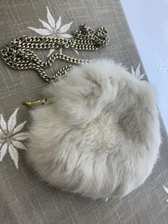 【OZOC】　ファー　ショルダーバッグ　ホワイト