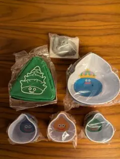 ドラゴンクエスト　ふくびき所スペシャル　ボウル、ごはん型、ポーチ　6点セット①