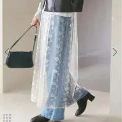 ロペピクニック スパンコール刺繍レーススカートのサムネイル