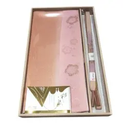 花柄ピンク帯締め帯揚げセット　きもの　帯　和服　和装　新品未使用