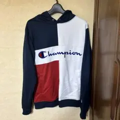 Champion パーカー L ネイビー ホワイト レッド
