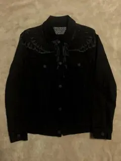 新品未使用 Marcelo burlon マルセロバーロン デニムジャケット Marcelo Burlon マルセロバーロン フェザー デニムジャケット