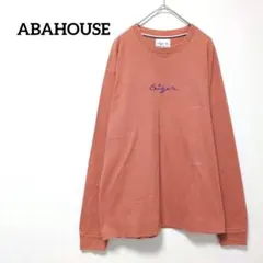 【アバハウス】48　トップス　ロンT　刺繍　綿100%　長袖　レンガ色のサムネイル
