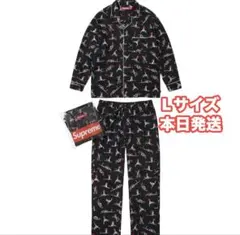 Supreme x Hanes Holiday Pajama Set Black