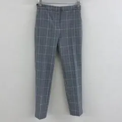 ザラベーシック 総柄 クロップドパンツ テーパード 総柄 ブルー系 USA XS